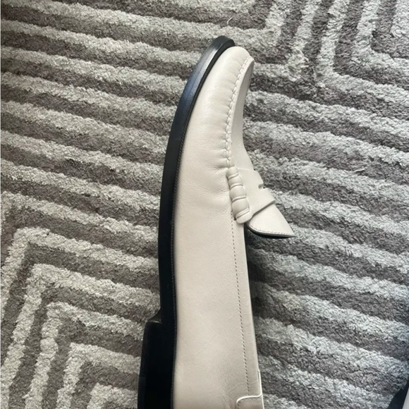 Saint Laurent White Leather Loafers - Picture 6 of 6